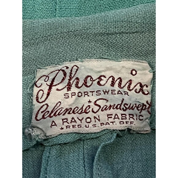 Vintage Phoenix Sportswear Jacket Womens Medium Large Light Blue Peplum Sequin - Picture 6 of 6